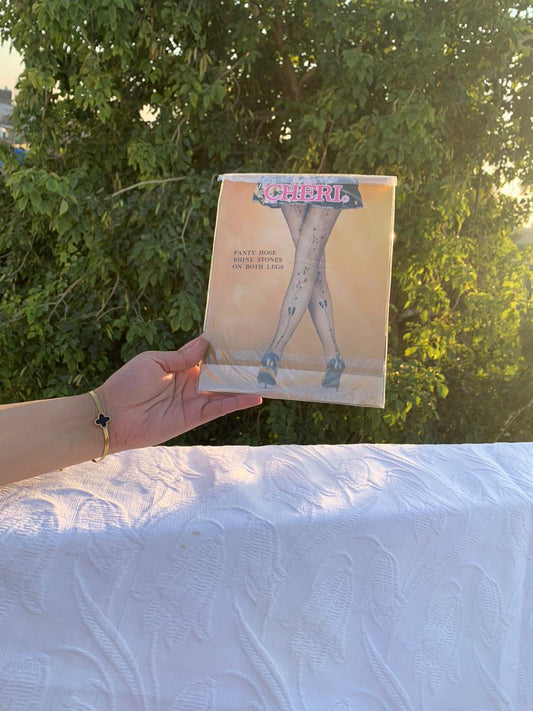 CHERI Rhinestone Pantyhose – Stylish Sheer Tights with Sparkle + Free Gift