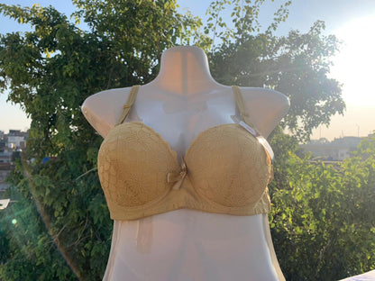 “Premium Lace Padded Bra – Free Gift