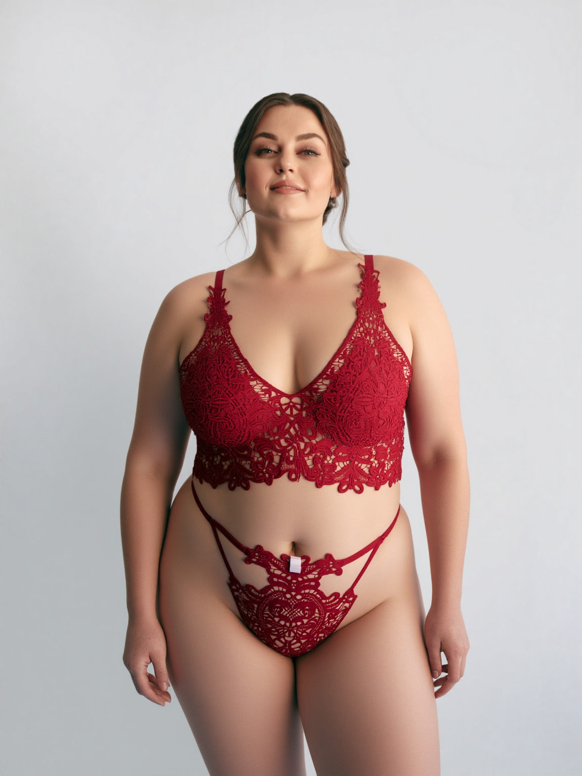 Imported High-Quality Red Lace Bralette & Panty Honeymoon Bridal Lingerie Set+ FREE GIFT