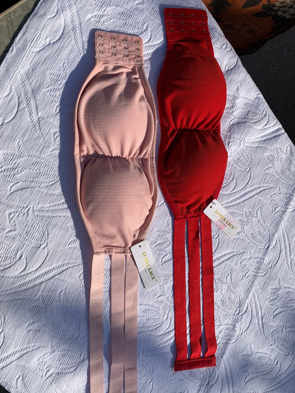 Imported Seamless Tube Top Bra – Strapless Sexy Bandeau with Back Closure (Red / Pink – Free Size)+ FREE GIFT