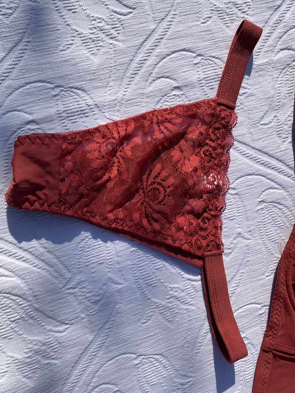 Bridal Lingerie Set – Maroon Padded Bra & Panty | Elegant Bridal Underwear+ FREE GIFT