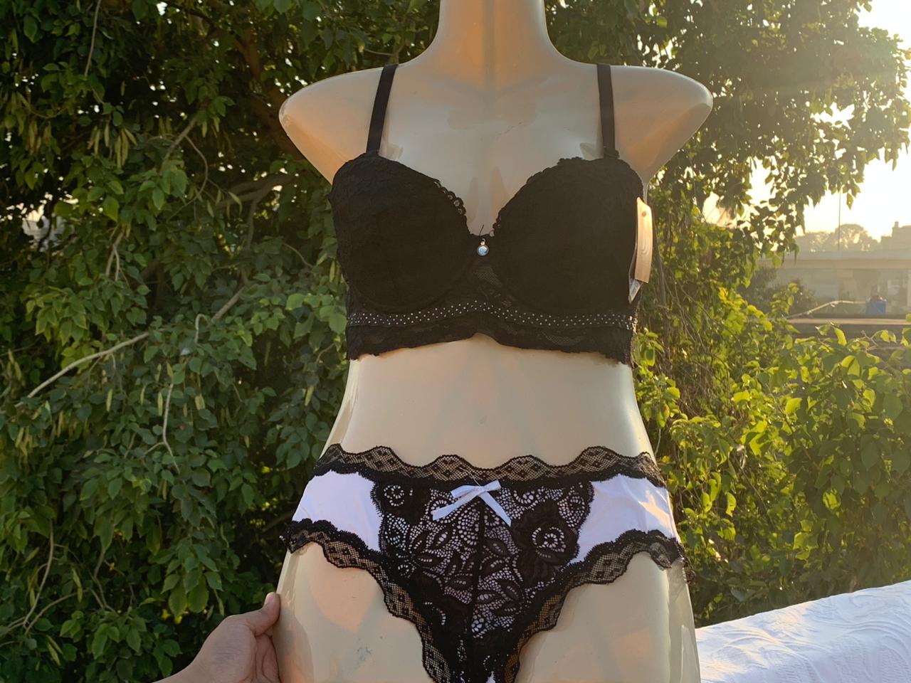 Imported Lace Padded Bra – Dusty Rose Nude , Yellow & Black (Premium Quality)+ FREE GIFT