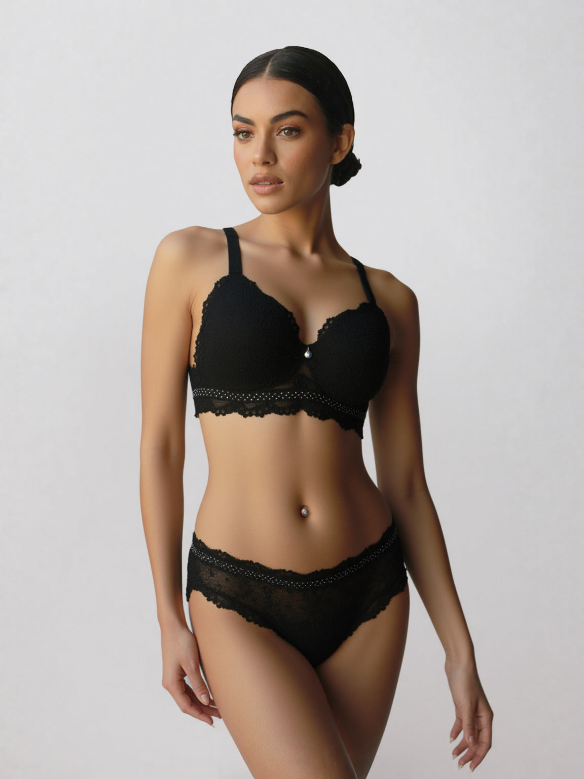 Imported Luxury Lace Push-Up Bra – Amazon Quality (White / Blue / Black / Nude / Skin / Pink / Midnight Blue)+ FREE GIFT