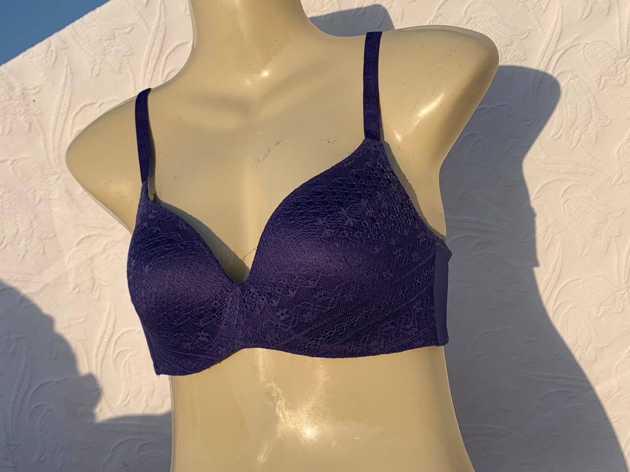 Imported High-Quality Seamless Push-Up Bra – Olive Green / Black / Blue Net Design+ FREE GIFT