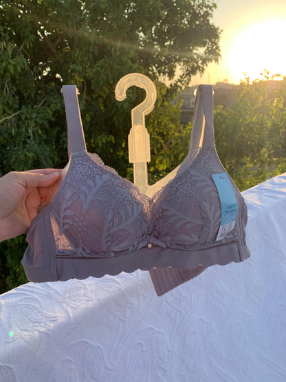 Lace Bra – Premium Quality (Grey / Black / Peach)